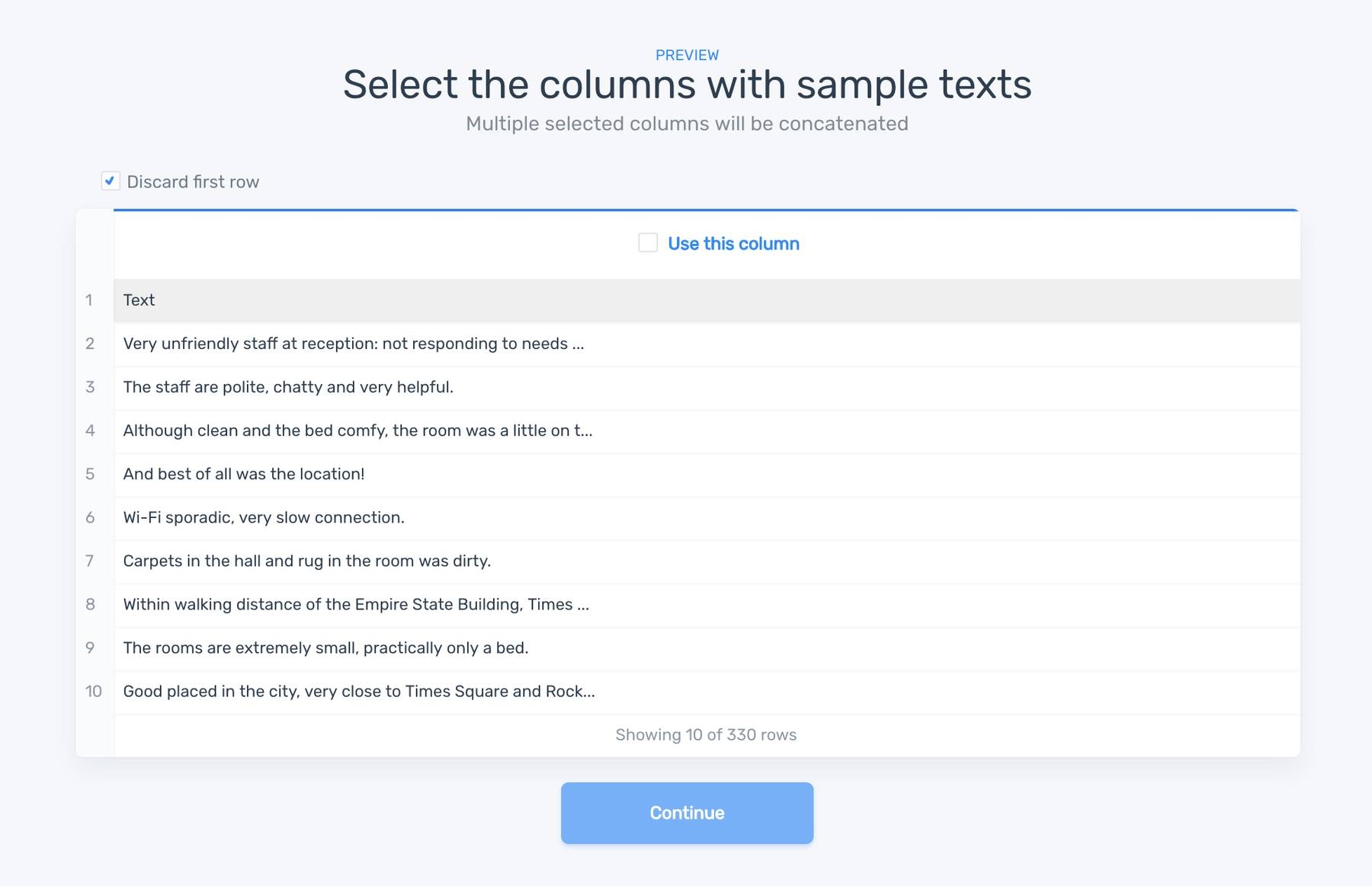 Text classifier with machine learning