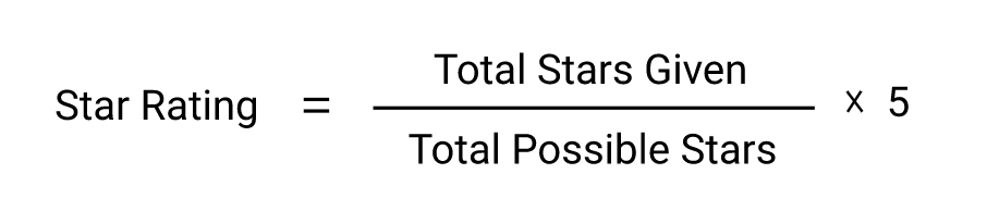 Stars rating formula.