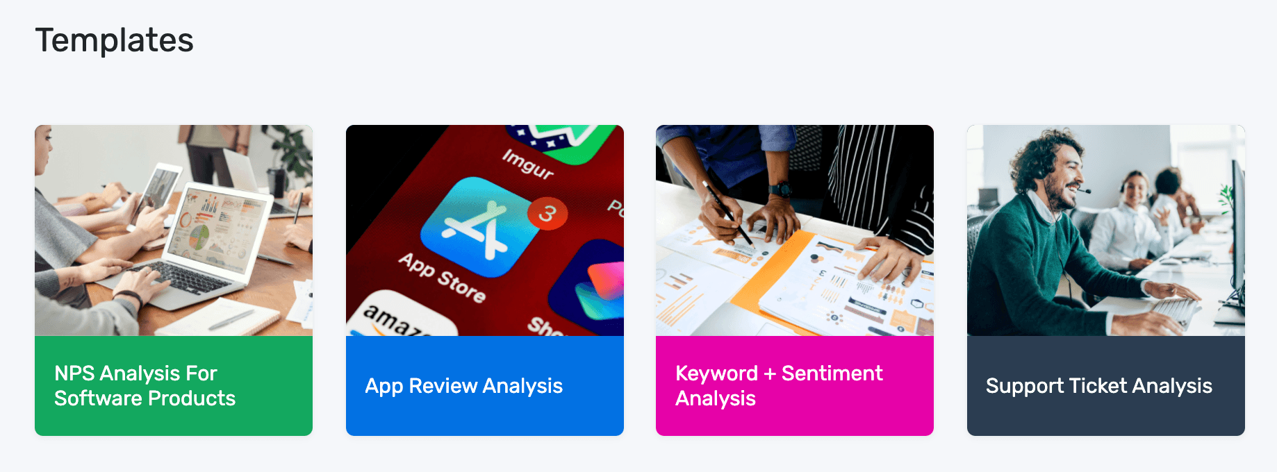 MonkeyLearn's customer feedback analysis templates
