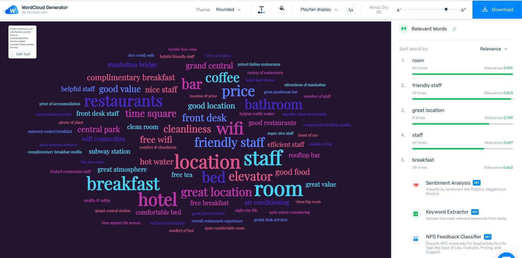 Step three: customize your word cloud.