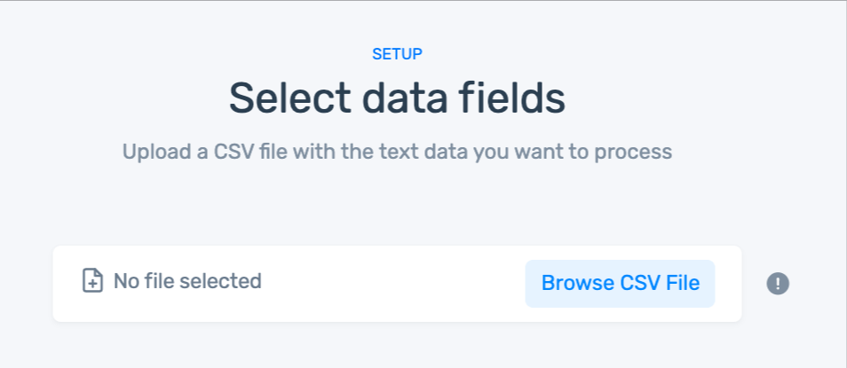 Uplad your data.