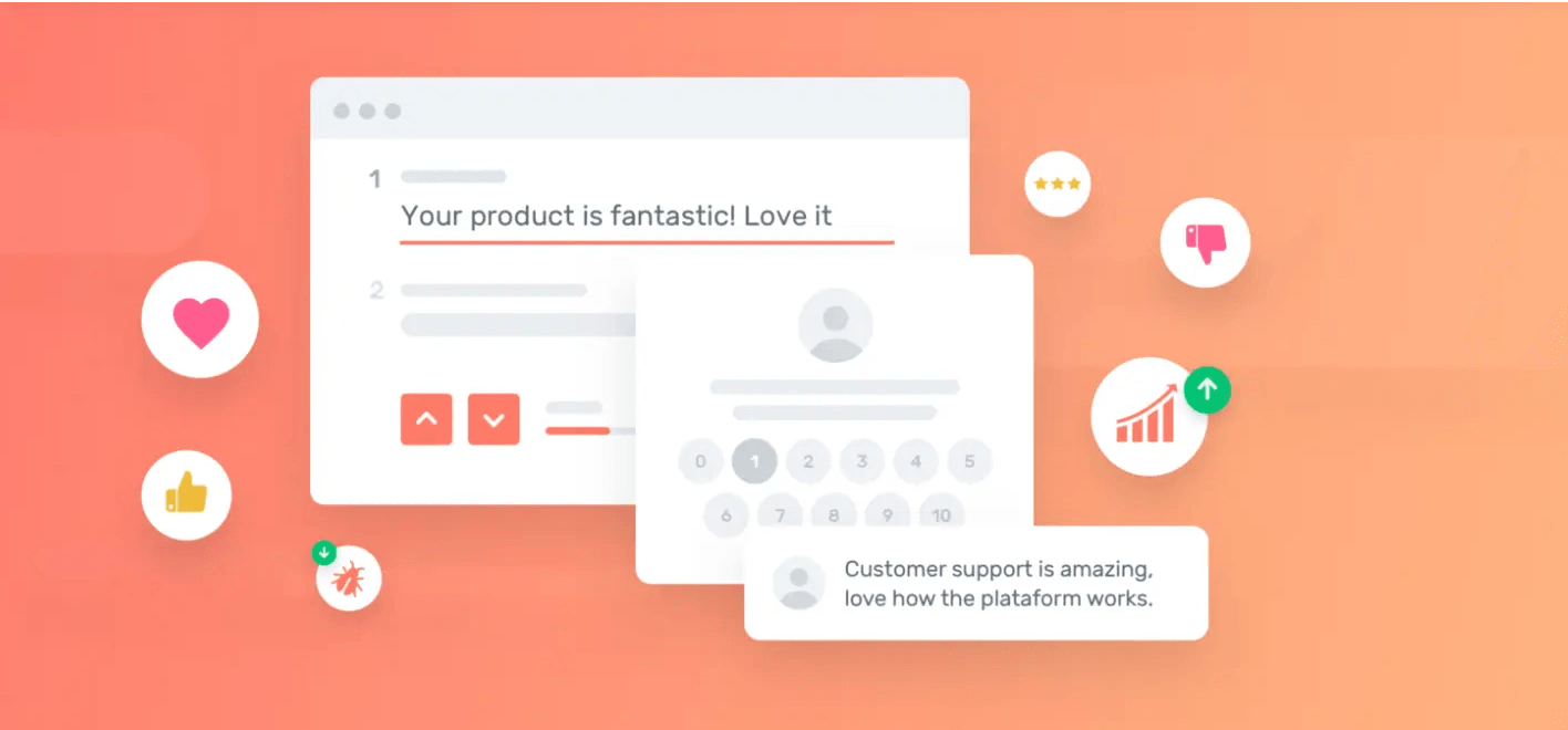 Customer feedback in survey responses: 'I love your product'